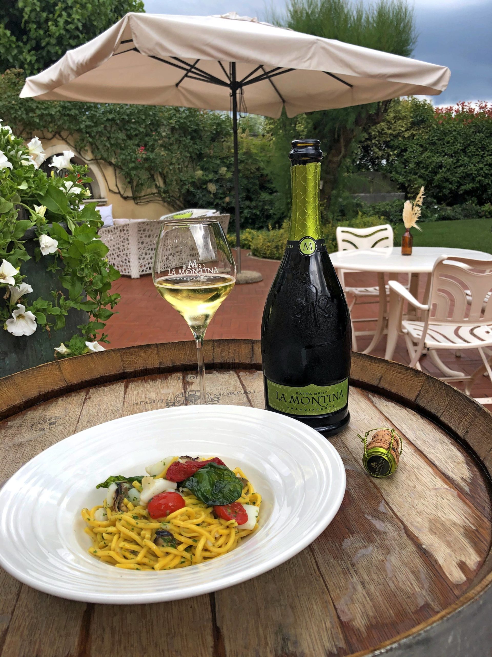 Abbinamento Franciacorta pesce La Montina con spaghetti al ragù di mare