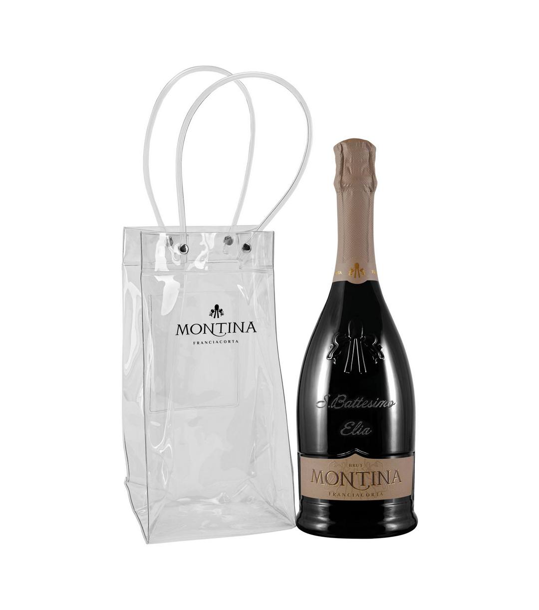 Bomboniera bottiglia personalizzata franciacorta montina