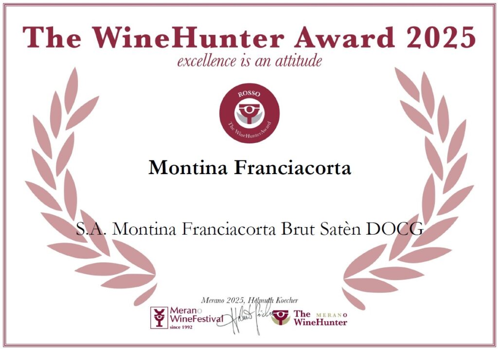Certificato wine hunter awards - Montina Franciacorta Brut Satèn
