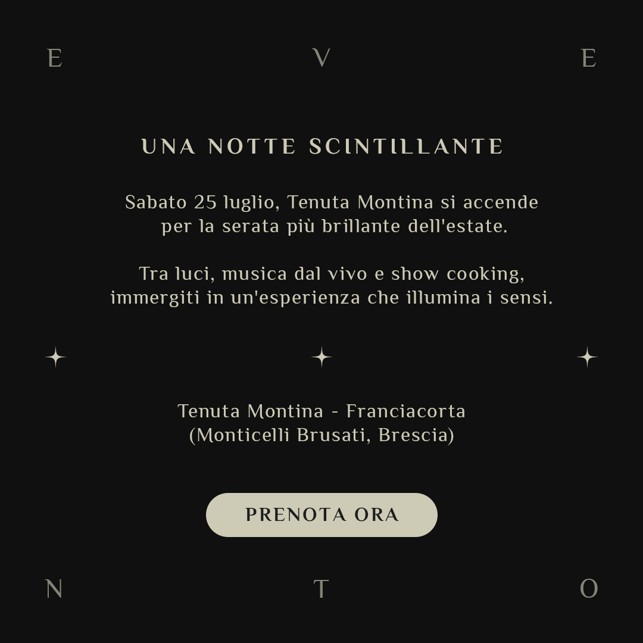 cena sotto le stelle 2026 montina franciacorta