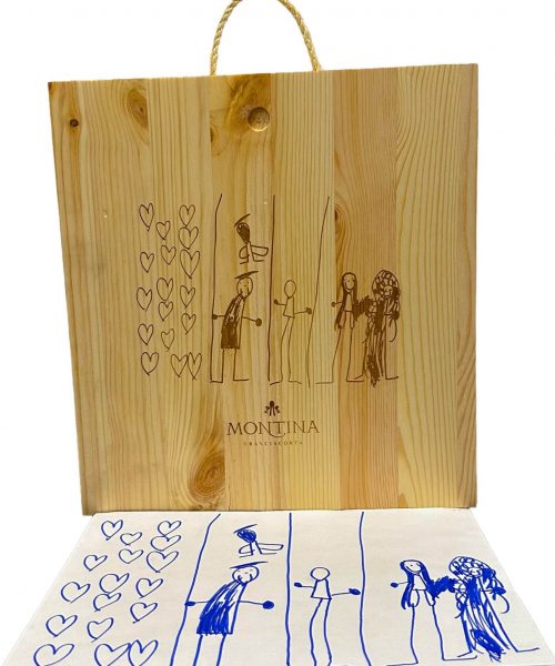 personalizzazione festa del papa con disegno montina franciacorta